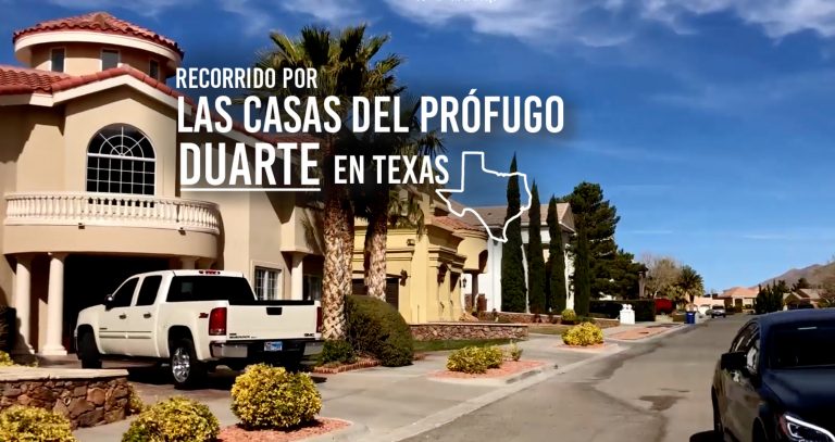 Las casas del prófugo Duarte en Texas