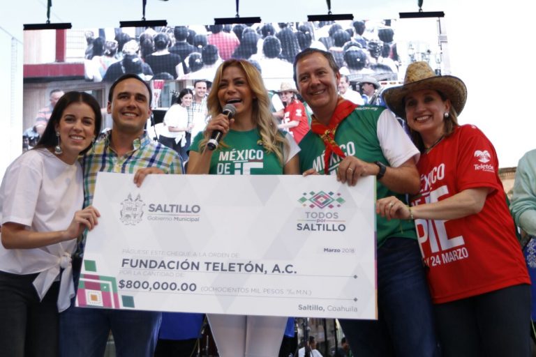 Entrega Municipio de Saltillo donativo al TELETON