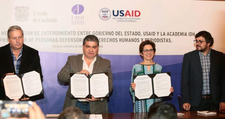 Firma Gobierno del Estado de Coahuila acuerdo para la protección de personas defensoras de los Derechos Humanos y periodistas