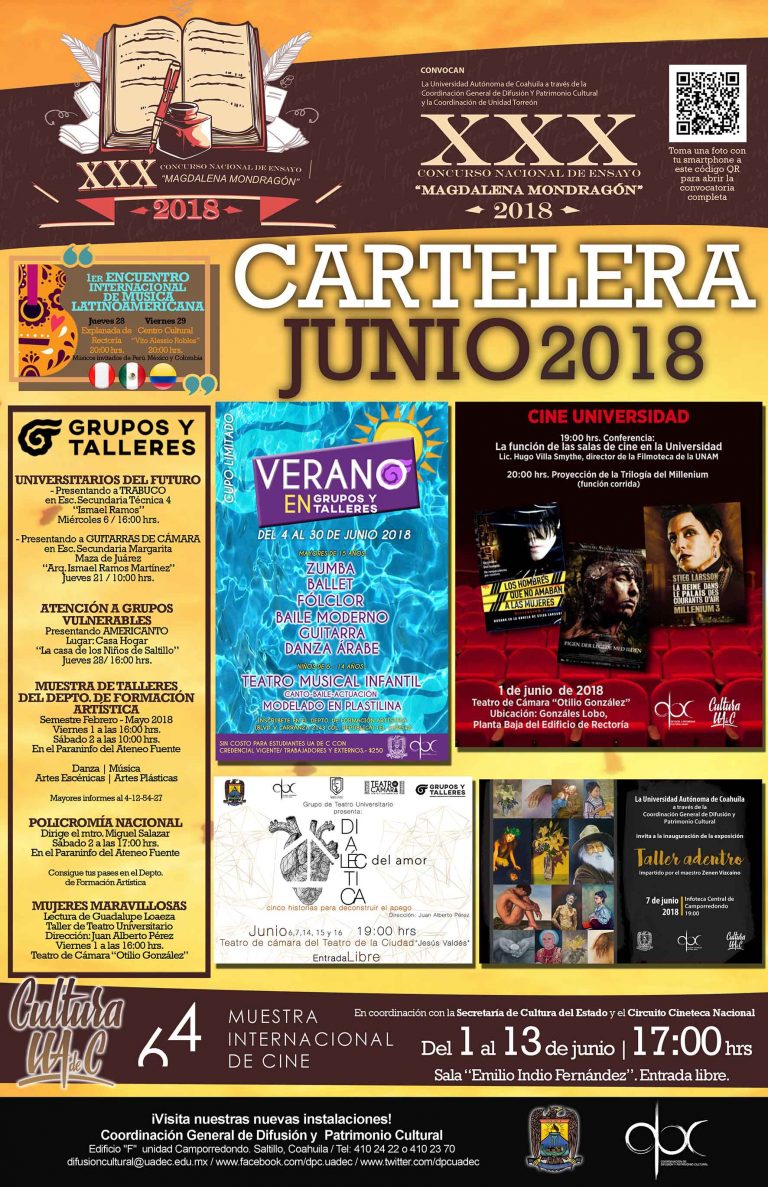 La UA de C te invita a disfrutar en junio de eventos como cine, baile, teatro y exposiciones artísticas