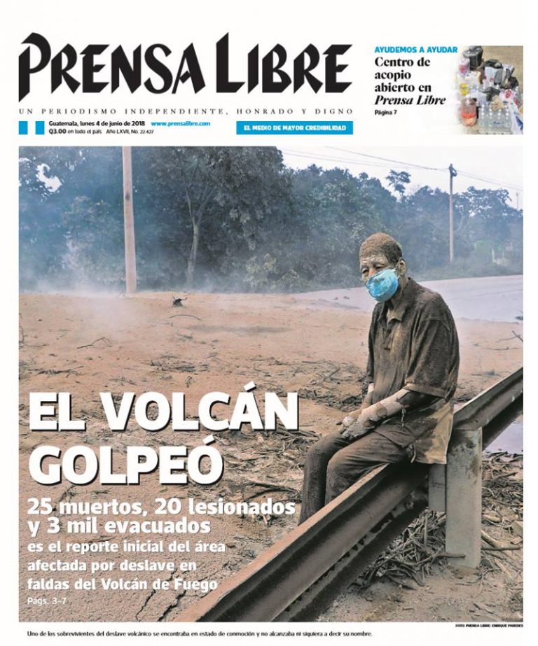 Muere «rostro de la tragedia» por erupción Volcán de Fuego en Guatemala