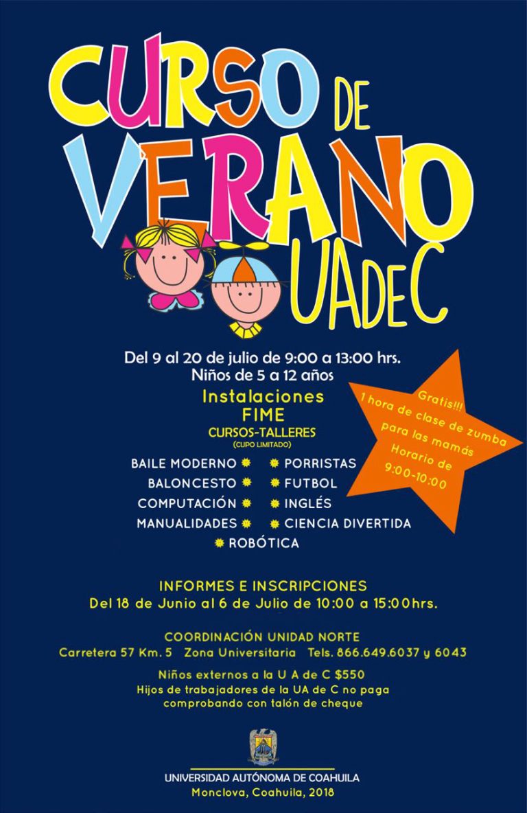 Invita UA de C a participar en los Cursos de Verano en la Unidad Norte 