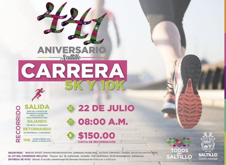 Miles de atletas correrán 5 y 10 K para festejar a Saltillo