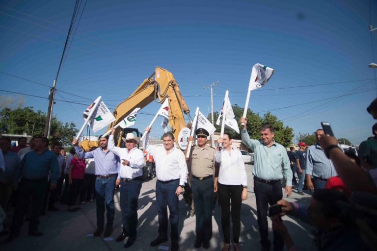 Arranca Riquelme colector pluvial; cumple compromiso con Frontera