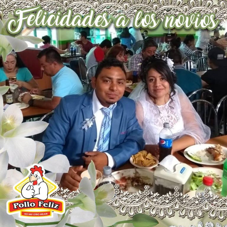 Celebran su boda ¡en el Pollo Feliz!