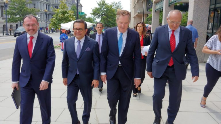 Concluye gira de trabajo por TLCAN en Washington; alistan reunión ministerial