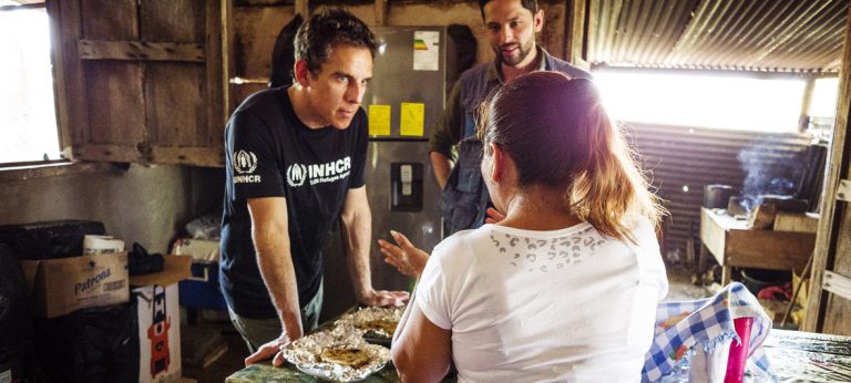 El actor Ben Stiller tiene un nuevo papel como defensor de los refugiados