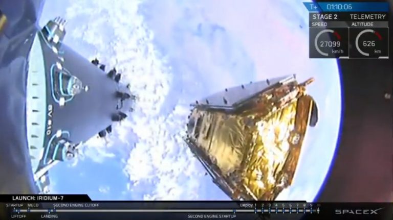 SpaceX lanza otros 10 satélites Iridium 