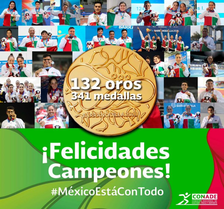 México es campeón de los JCC Barranquilla 2018 con 132 oros