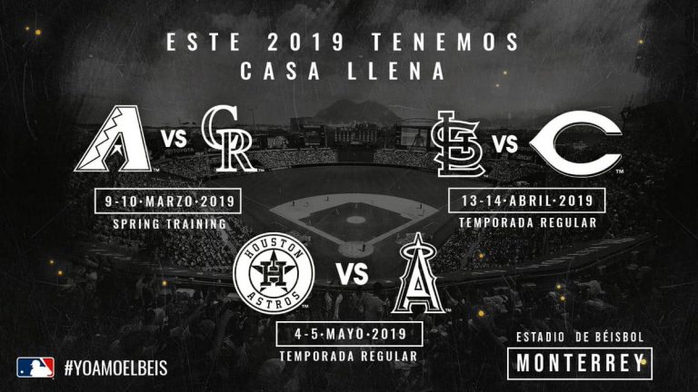 Se jugarán tres series de las Grandes Ligas en Monterrey en 2019