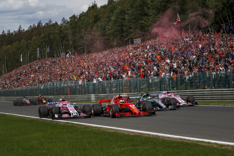 Sebastian Vettel gana el GP de Bélgica; Checo Pérez queda en quinto lugar