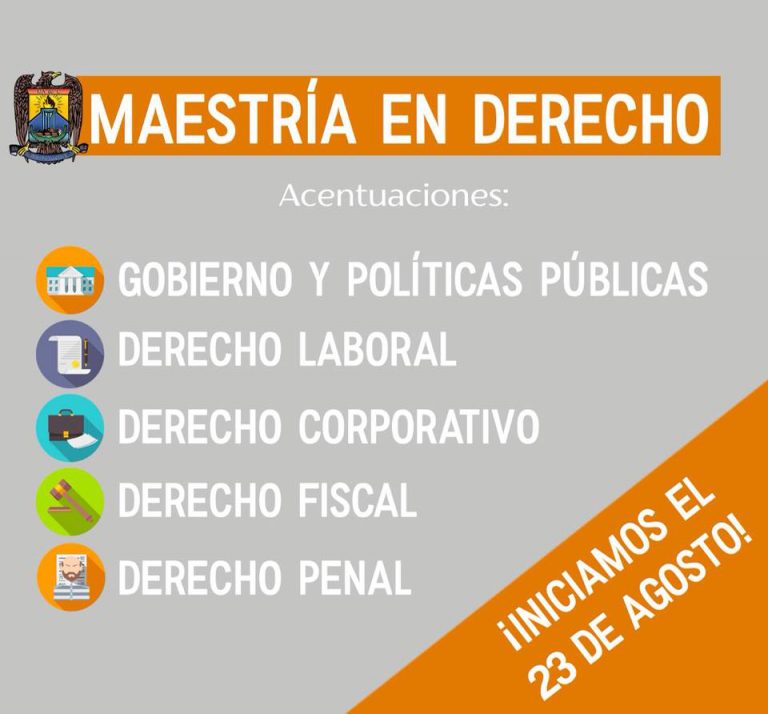 Invita Facultad de Jurisprudencia a cursar Maestría en Derecho