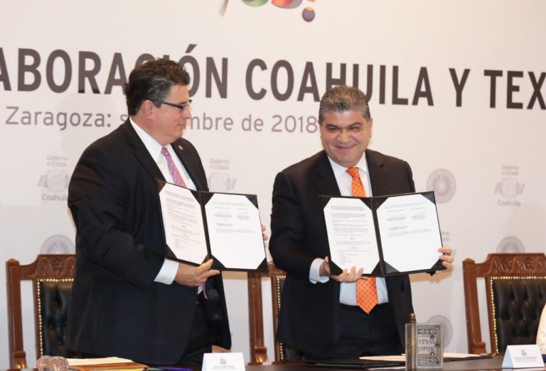 Firman Coahuila y Texas acuerdo bilateral de colaboración  