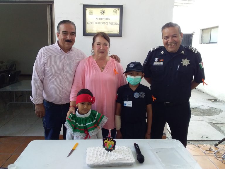 Municipio y Policía apoyan a niños con cáncer