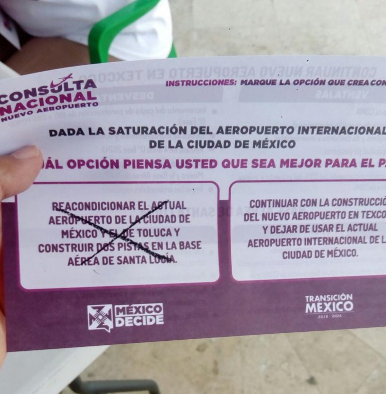 Sin sorpresas… Ganó Santa Lucía en ‘consulta ciudadana’ sobre NAIM