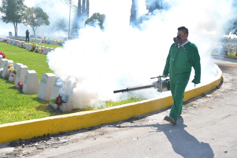 Abatiza Secretaría de Salud panteones de Torreón para evitar el dengue  