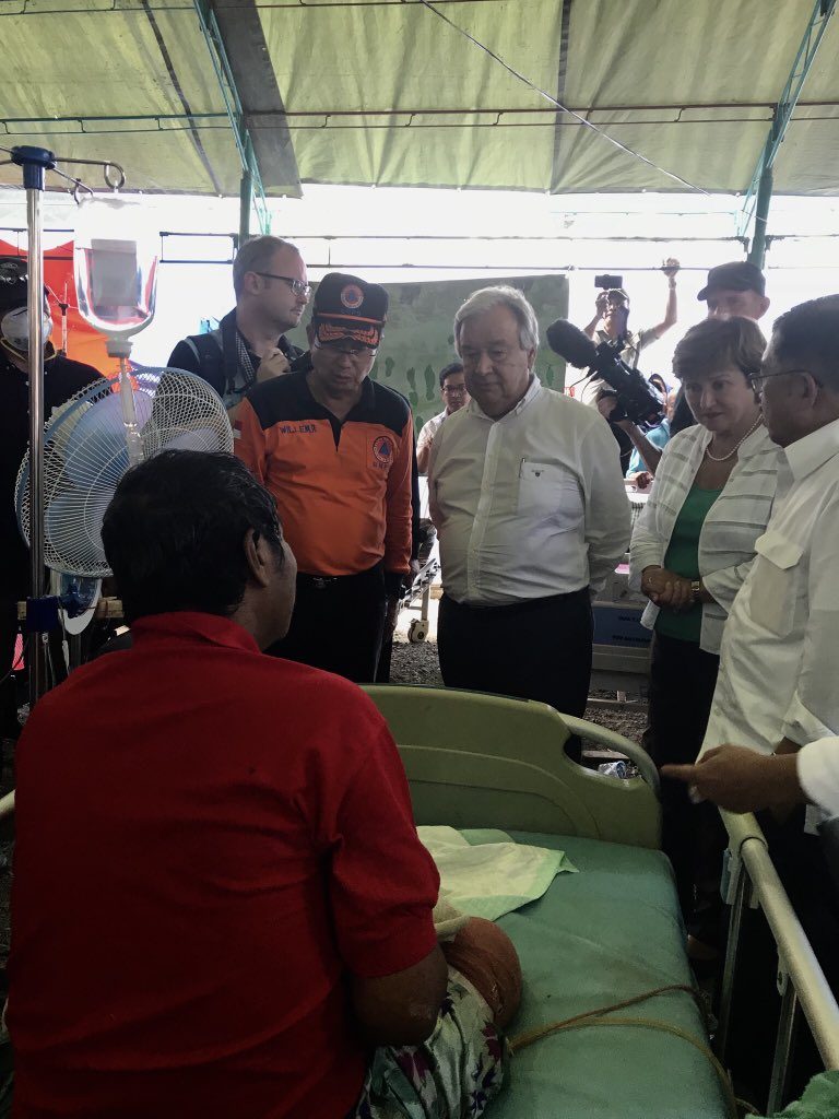 Guterres visita zona de desastre en Indonesia y reitera el apoyo de la ONU a damnificados