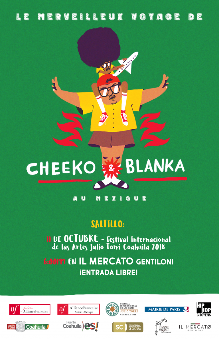 Invita Alianza Francesa de Saltillo a concierto de Cheeko y Blanka 