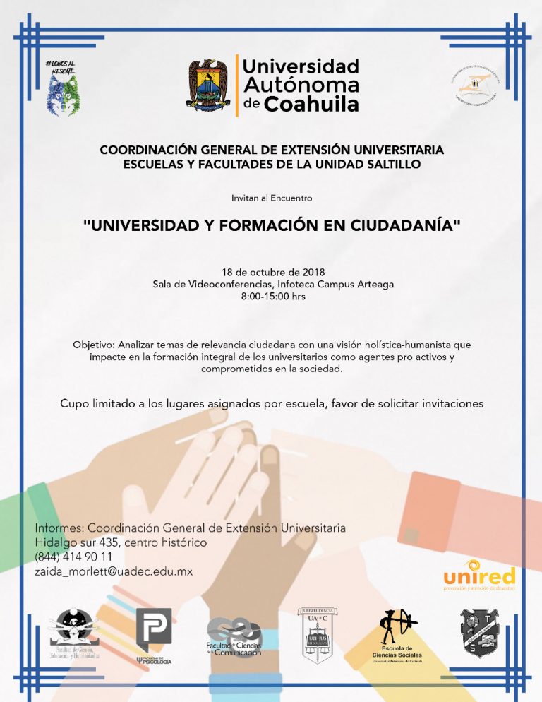 Invitan al encuentro “Universidad y Formación en Ciudadanía”