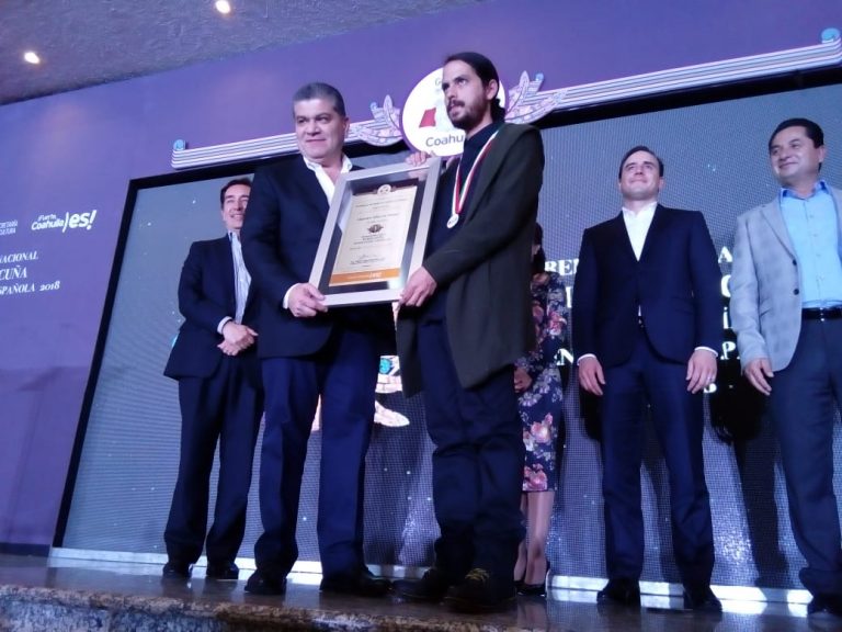 Entrega gobernador Premio Internacional “Manuel Acuña” de Poesía en Lengua Española 2018