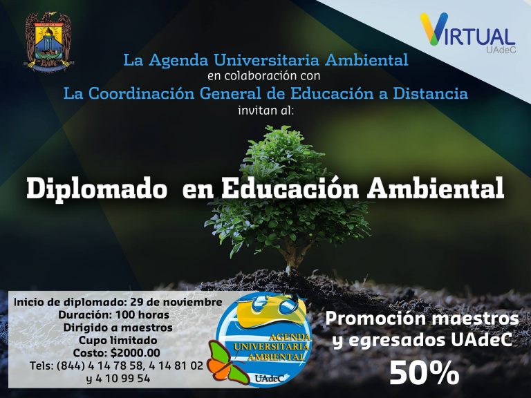 Invita UA de C a cursar el diplomado en educación ambiental