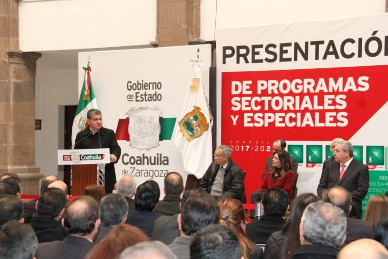 Presenta Gobernador Programas Sectoriales y Especiales de Coahuila