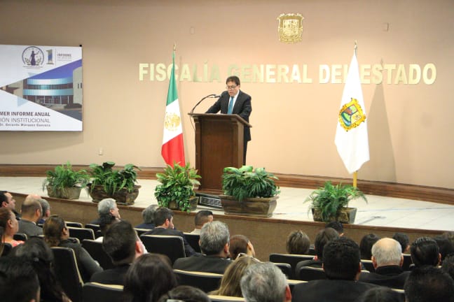 Presenta Fiscal General del Estado primer informe anual de Gestión Institucional