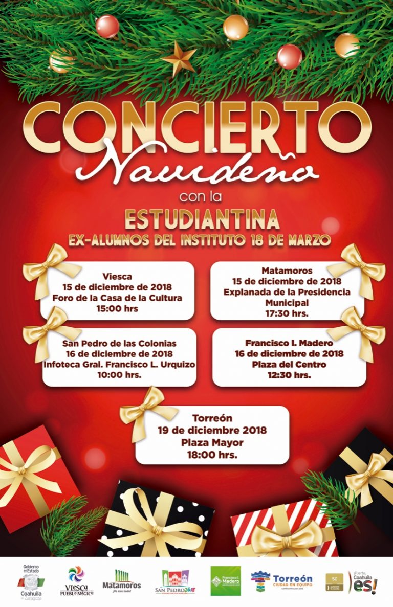 Invita Secretaría de Cultura a conciertos navideños en Región Laguna