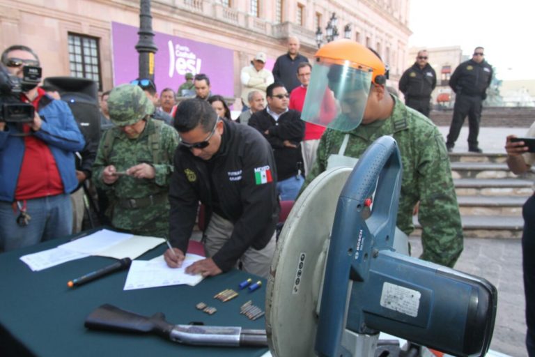 En Coahuila se canjearon armas y cartuchos por 1.3 millones de pesos