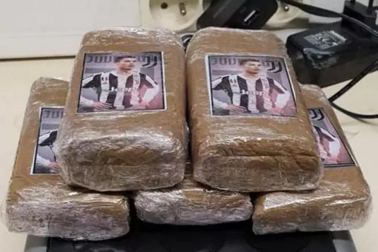 Decomisan paquetes de mariguana con la cara de Cristiano Ronaldo