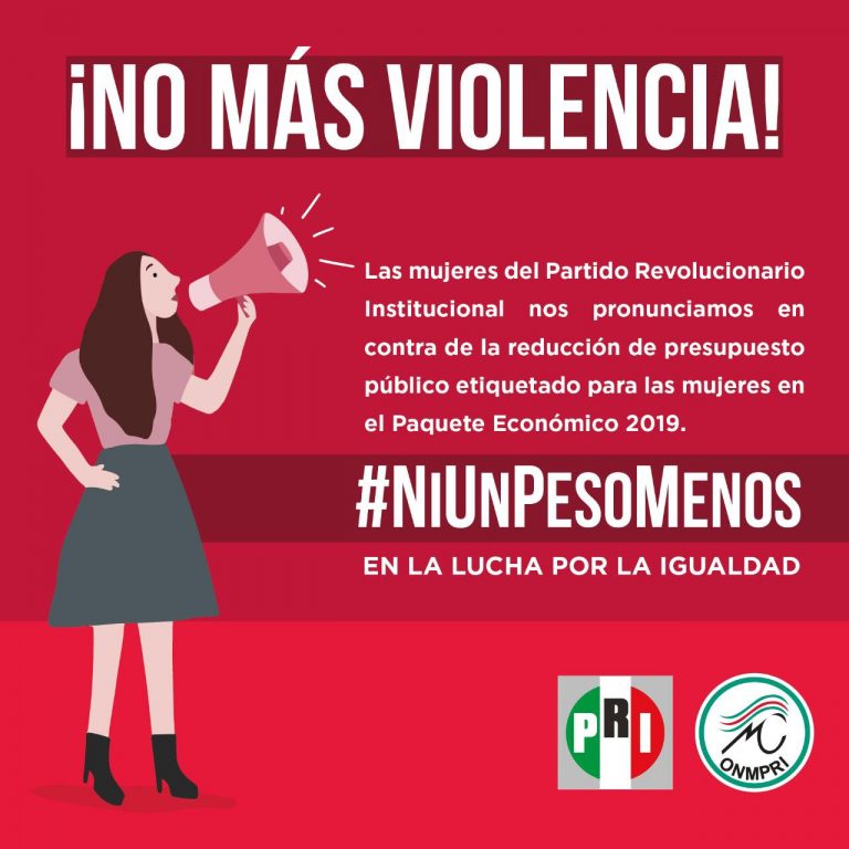 #NiUnPesoMenos en el presupuesto para las mujeres