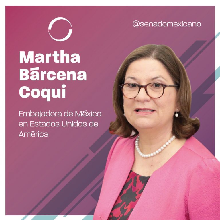 Senado de México ratifica y toma protesta a Martha Bárcena como embajadora en Estados Unidos