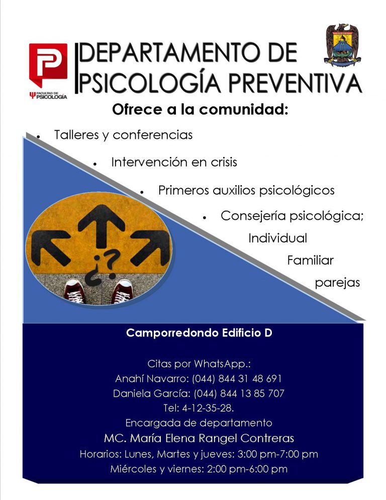 Departamento de Psicología Preventiva al servicio de la comunidad