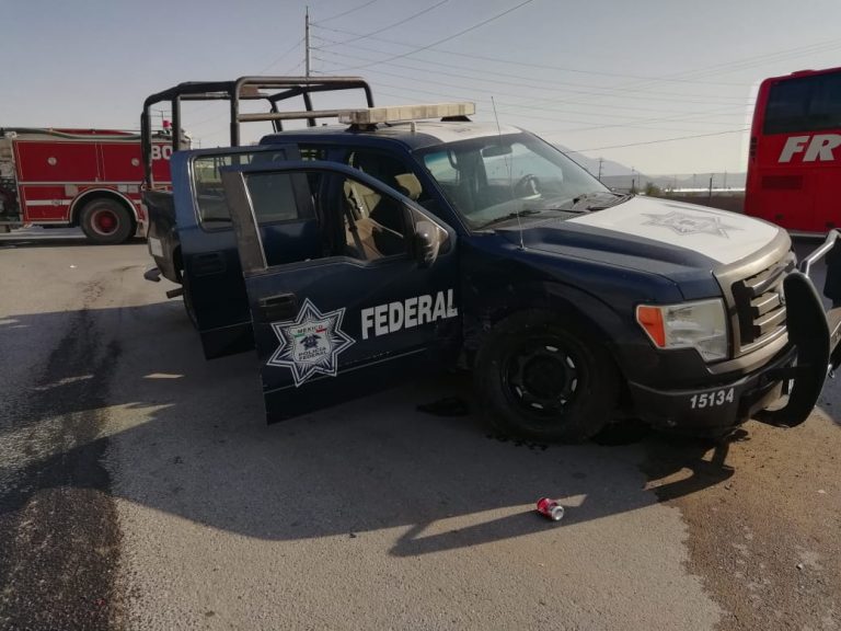 Federales resultan lesionados al protagonizar choque en la carretera a Zacatecas