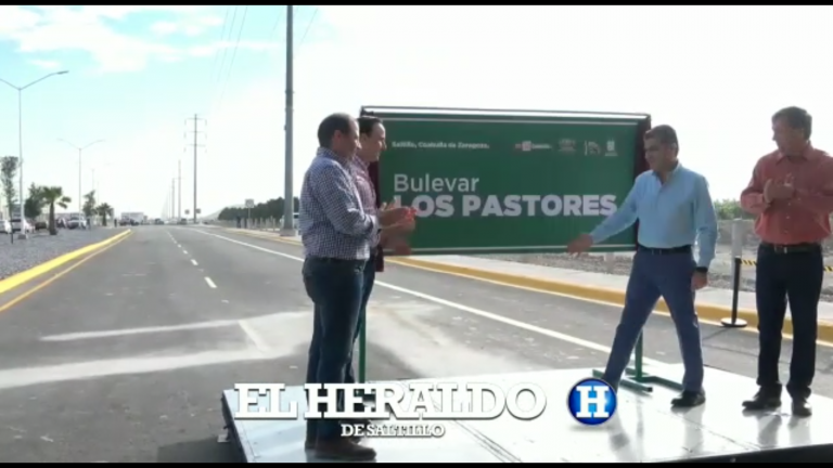 Inauguran gobernador y alcalde ampliación del bulevar Los Pastores