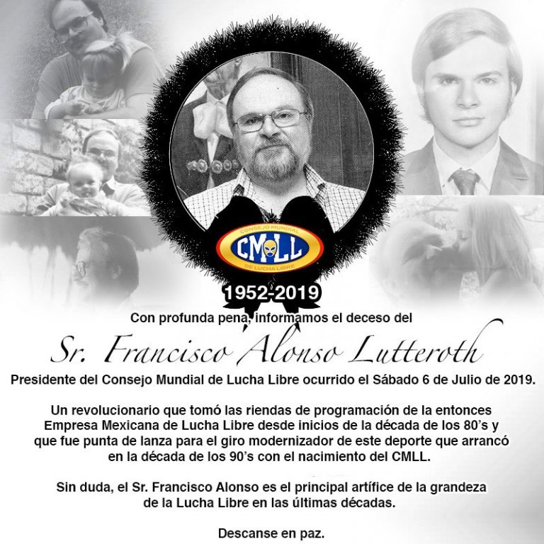 Muere Francisco Alonso Lutteroth presidente del CMLL