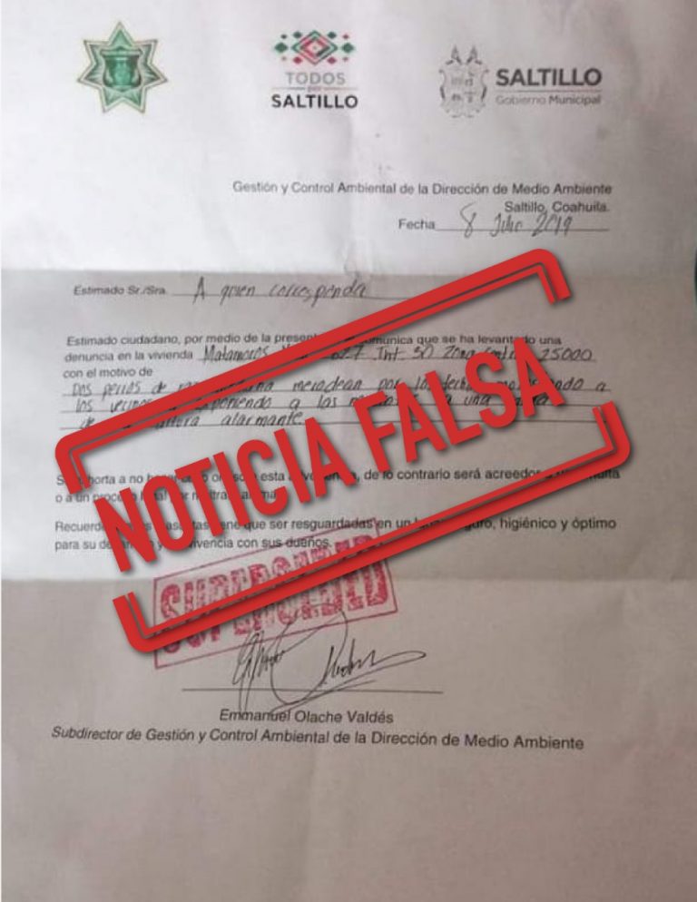 Circula notificación falsa de la Policía Ambiental