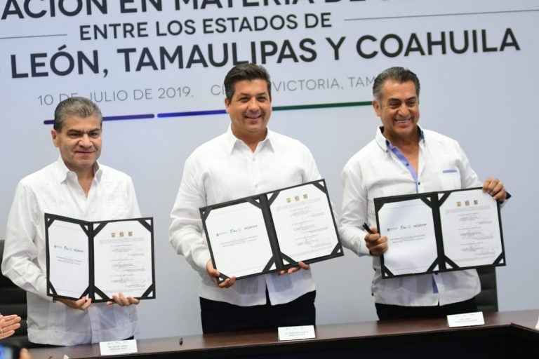 Coahuila firma convenio de seguridad con Nuevo León y Tamaulipas