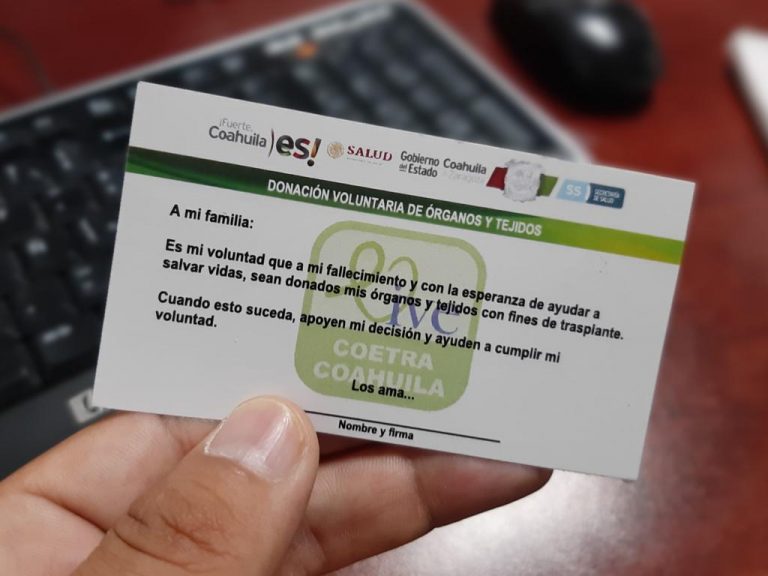 Coahuila, en el top de donación voluntaria de órganos en México