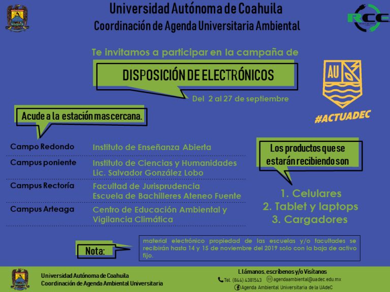 Ayuda al medio ambiente y participa en la disposición de electrónicos