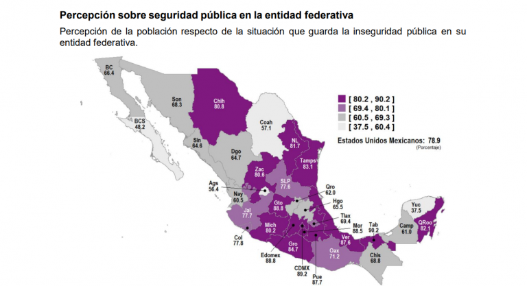 Coahuila, cuarto estado con mayor percepción de seguridad: ENVIPE 2019