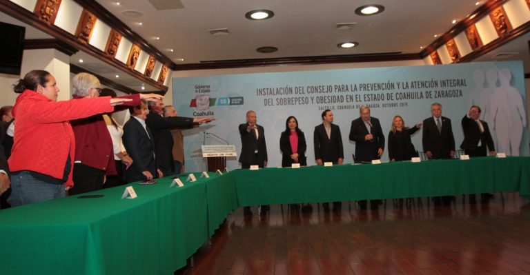 Instala Coahuila Consejo Interinstitucional contra el Sobrepeso y Obesidad