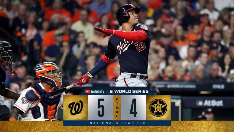 Nationals ganan su primer juego de Serie Mundial ante los Astros