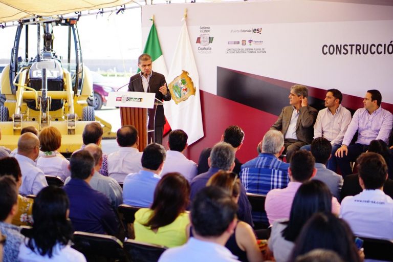 Arranca Riquelme construcción del sistema pluvial de la Ciudad Industrial en La Laguna