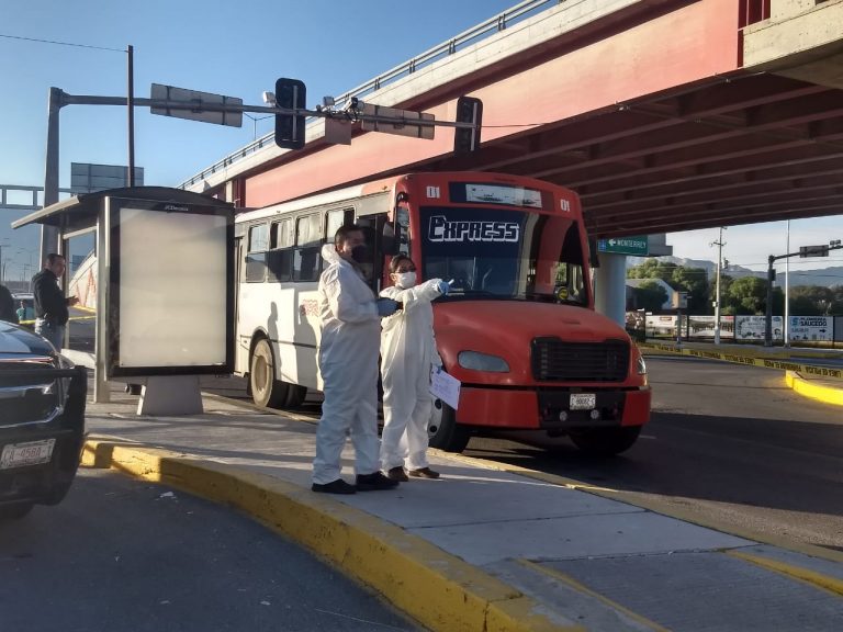 Muere abordo de camión del transporte público