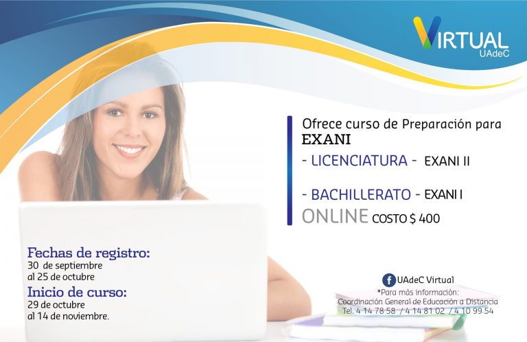 Ofrece UA de C curso de preparación para examen de admisión EXANI I y II para semestre Enero-Junio 2020