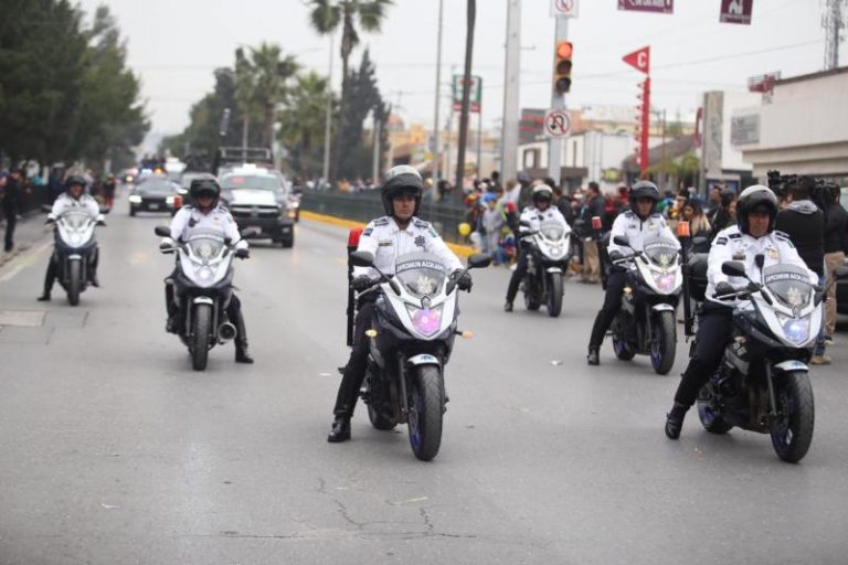 Listo operativo de seguridad y vialidad durante el desfile de la Revolución Mexicana