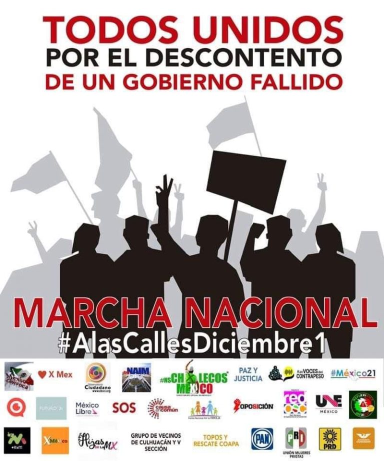 Preparan mega manifestación ciudadana contra AMLO