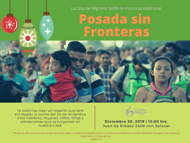 Invita Casa del Migrante de Saltillo a su «Posada sin Fronteras»