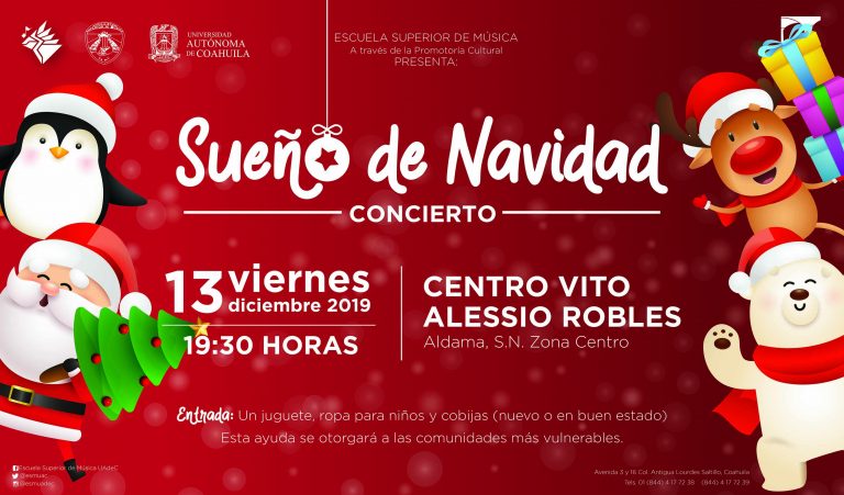 Concierto Sueño de Navidad, invita la Escuela Superior de Música